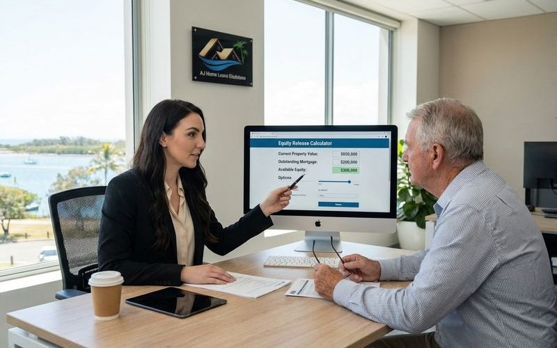 Equity release consultation with homeowner